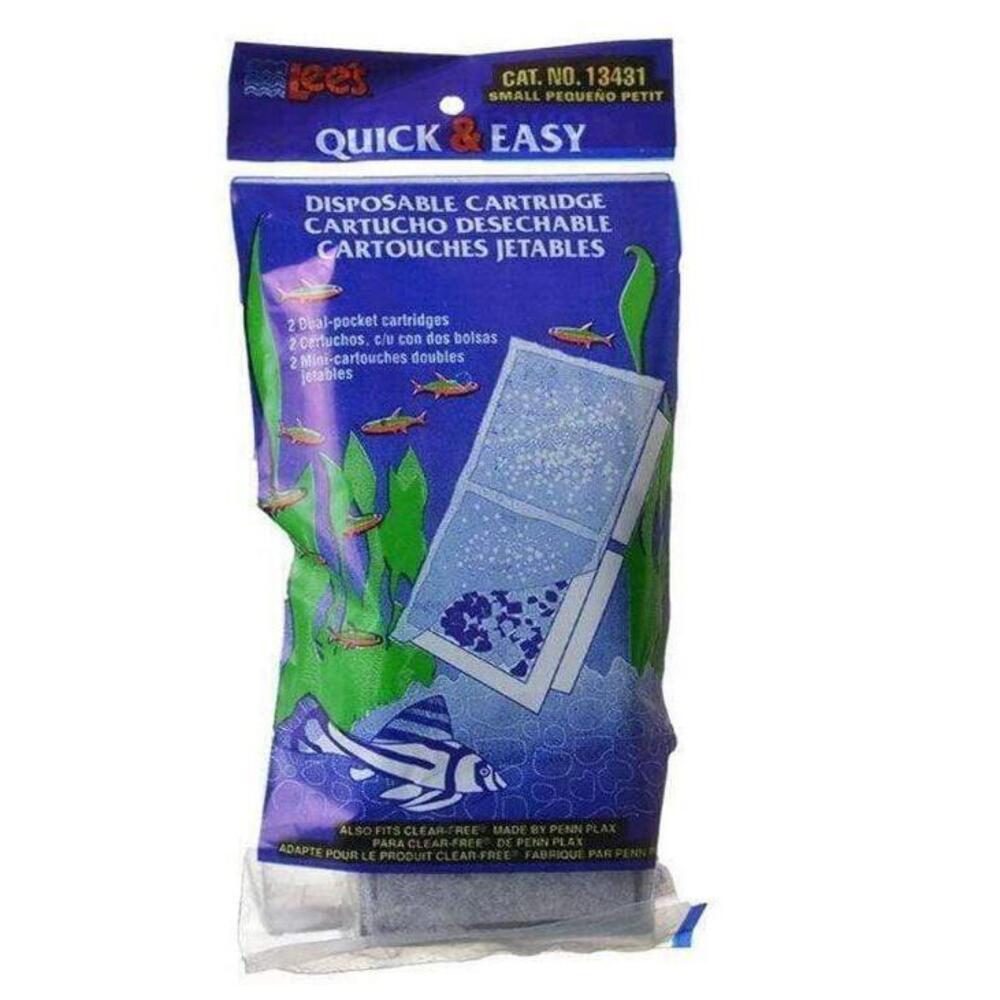 Lee's Pet Products Quick & Easy Corner Filter Cartridge Replacement Small 2 Pack